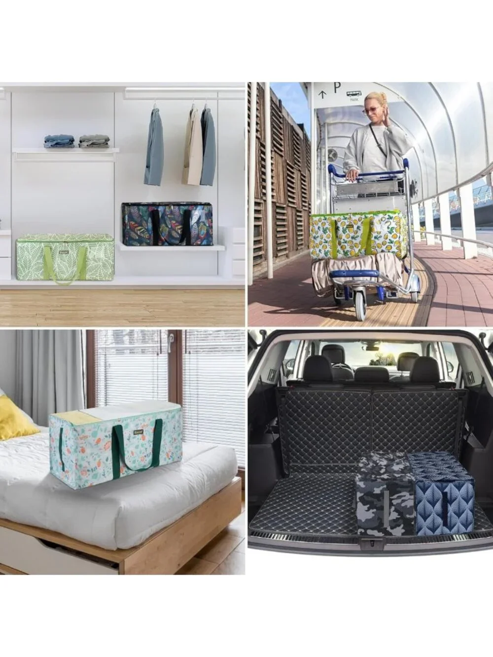 Extra Large Heavy-Duty Storage Tote with Zippers & Handles - Ideal for Laundry